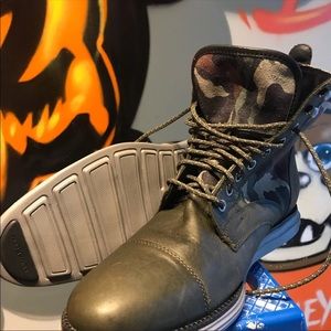 Cole Haan dark army green fatigues boot